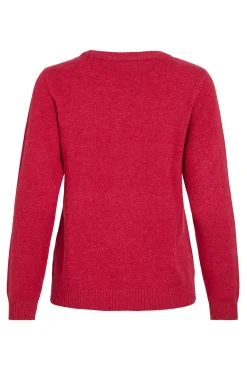 Camisola de gola redonda de viscose