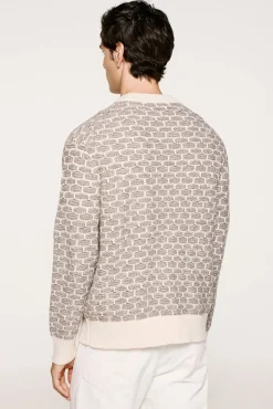 Camisola de lã com gola caixa