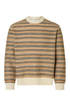 Camisola de lã com gola caixa