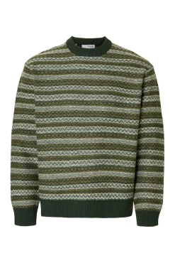 Camisola de lã com gola caixa