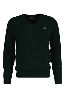 Camisola de lã com gola em V