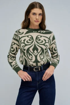 Camisola de lã com jacquard