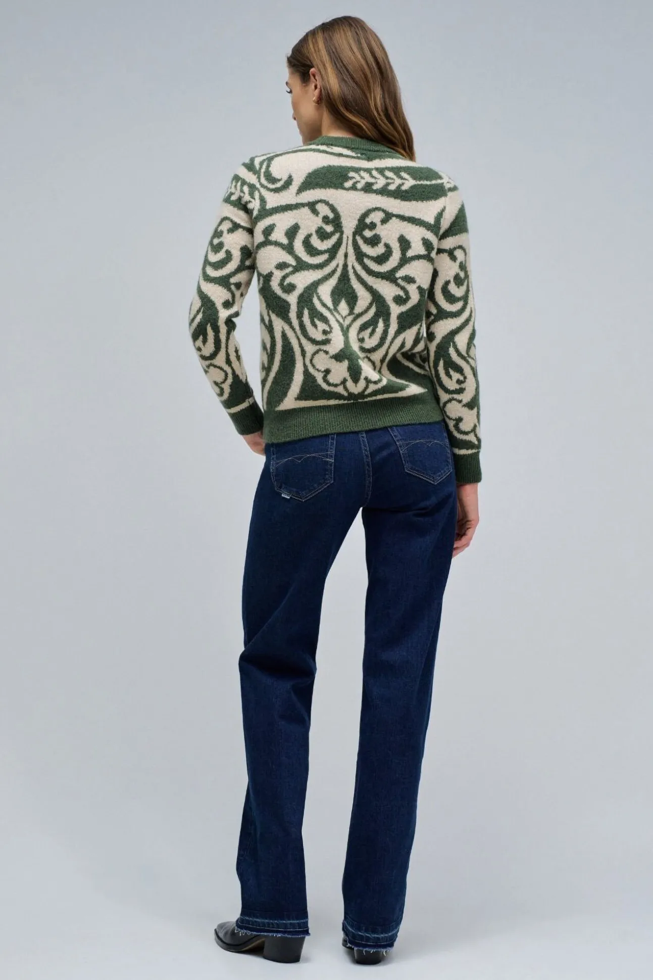 Camisola de lã com jacquard