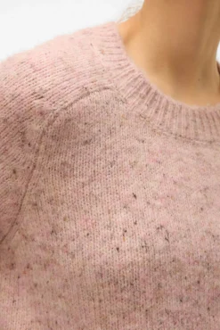 Camisola de lã de corte largo