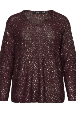 Camisola de lantejoulas plus size
