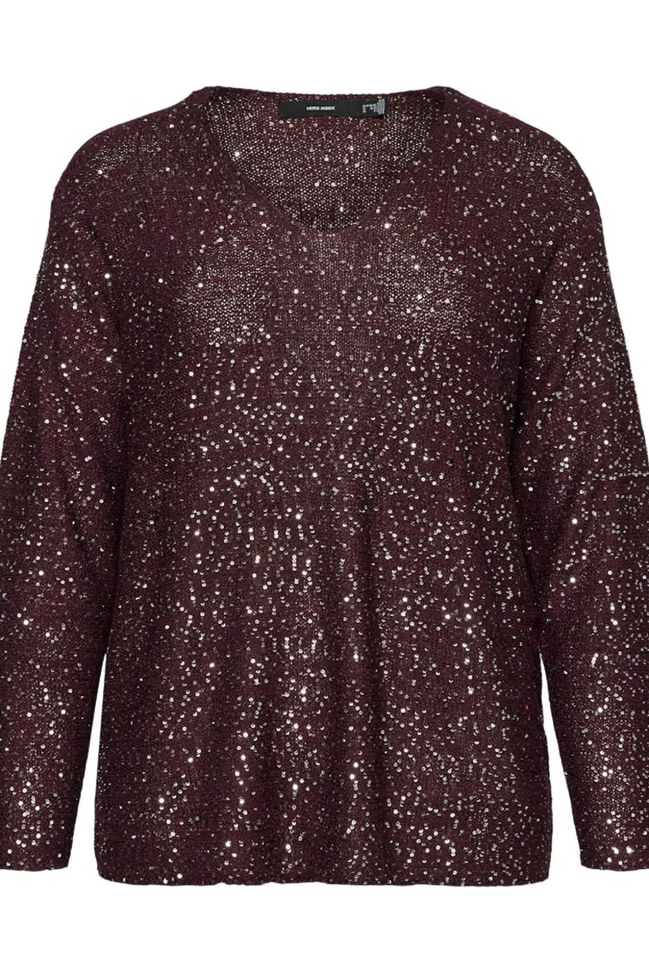 Camisola de lantejoulas plus size