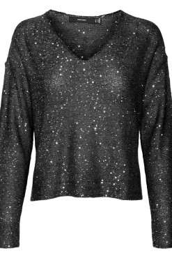 Camisola de lurex e lantejoulas