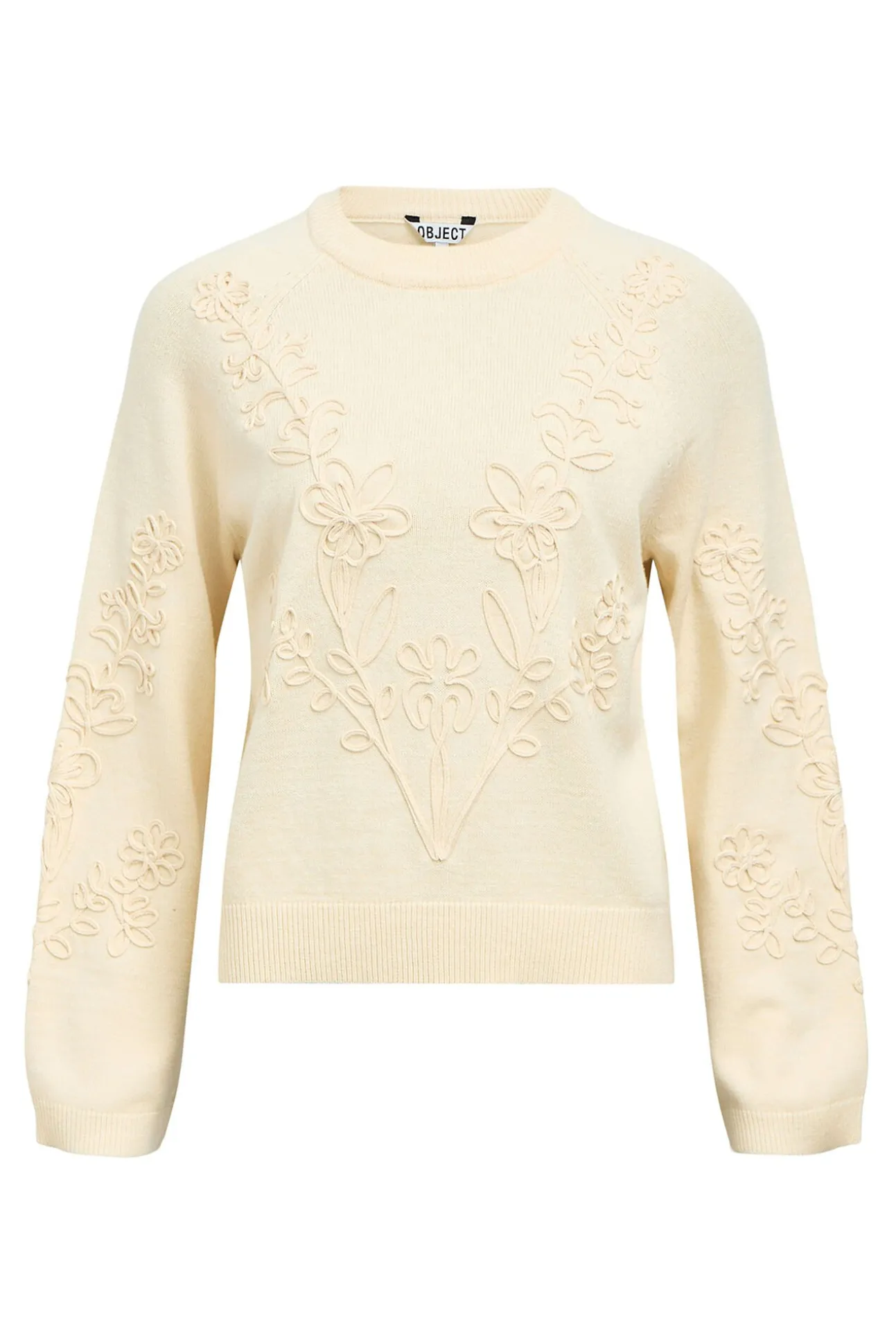 Camisola de malha bordado com flores
