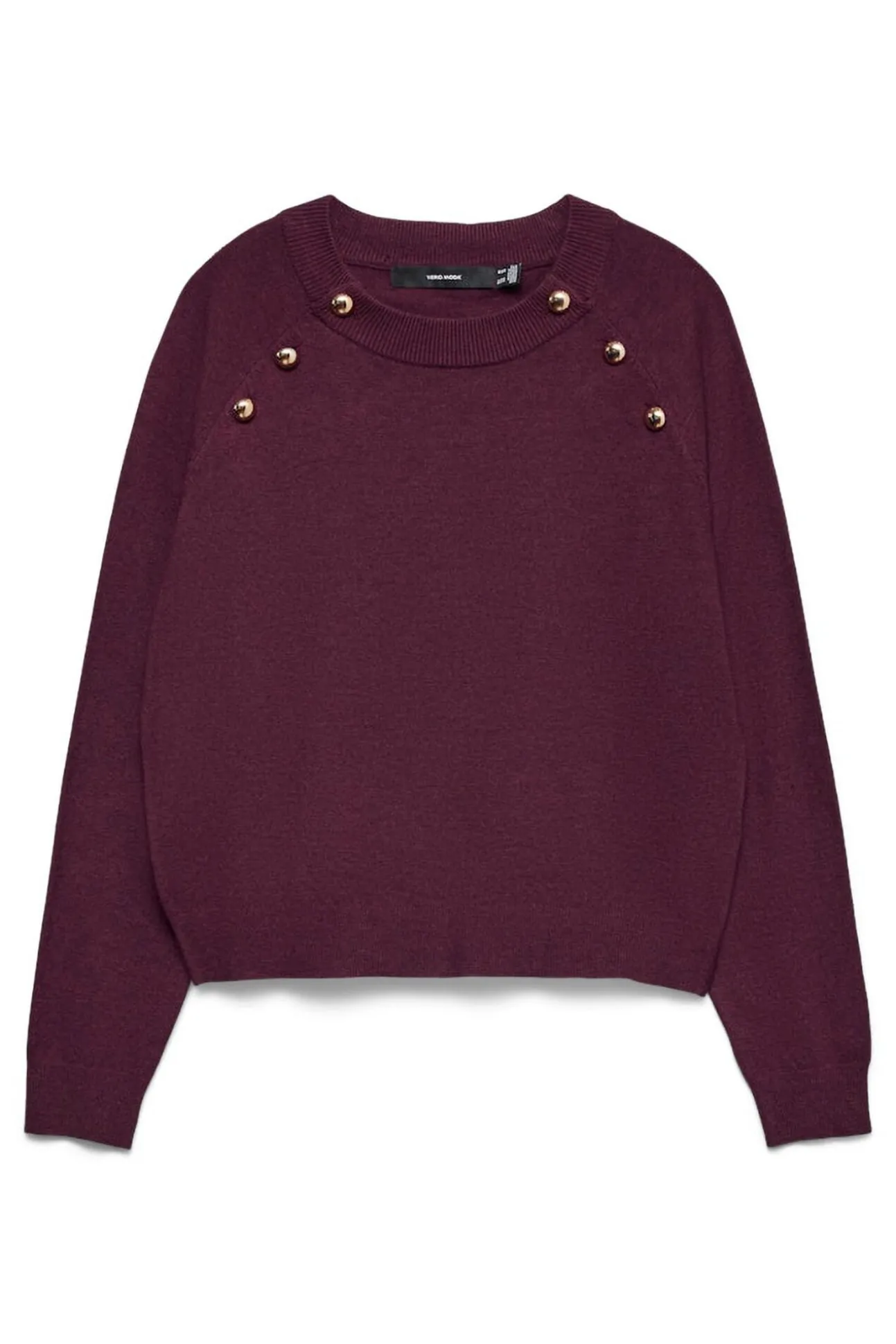 Camisola de malha com botões dourados