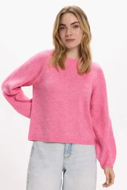 Camisola de malha com detalhe de punho