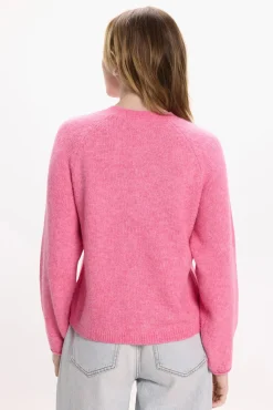 Camisola de malha com detalhe de punho