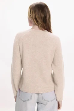 Camisola de malha com detalhe de punho