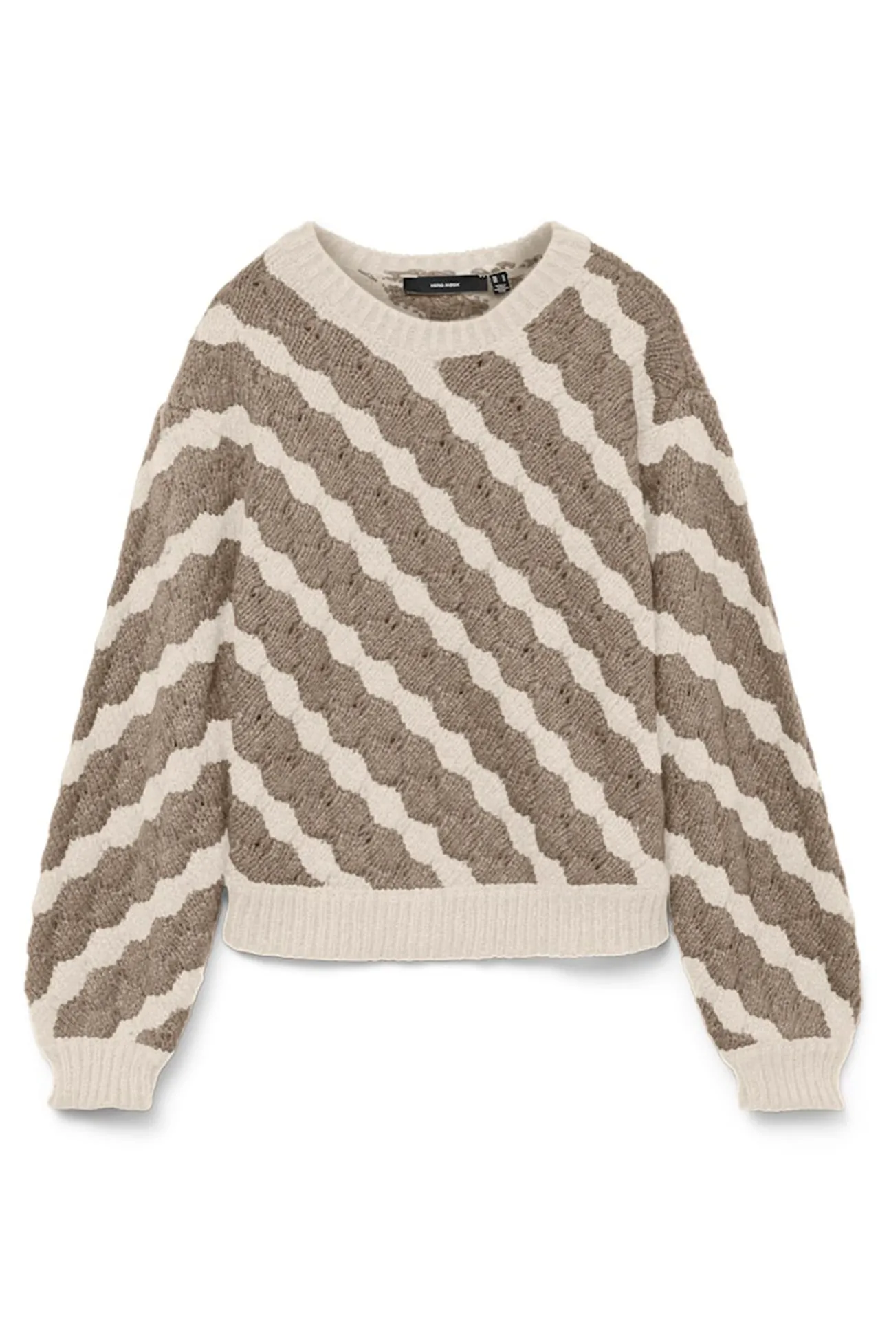 Camisola de malha com efeito geométrico