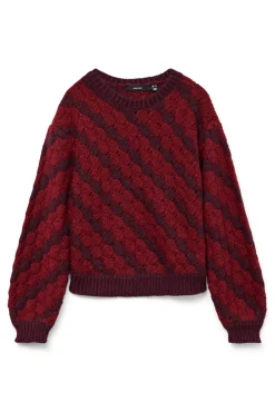 Camisola de malha com efeito geométrico