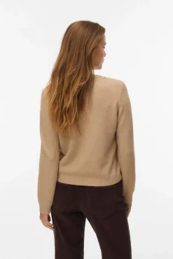 Camisola de malha com gola redonda