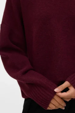 Camisola de malha com gola redonda