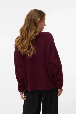 Camisola de malha com gola redonda