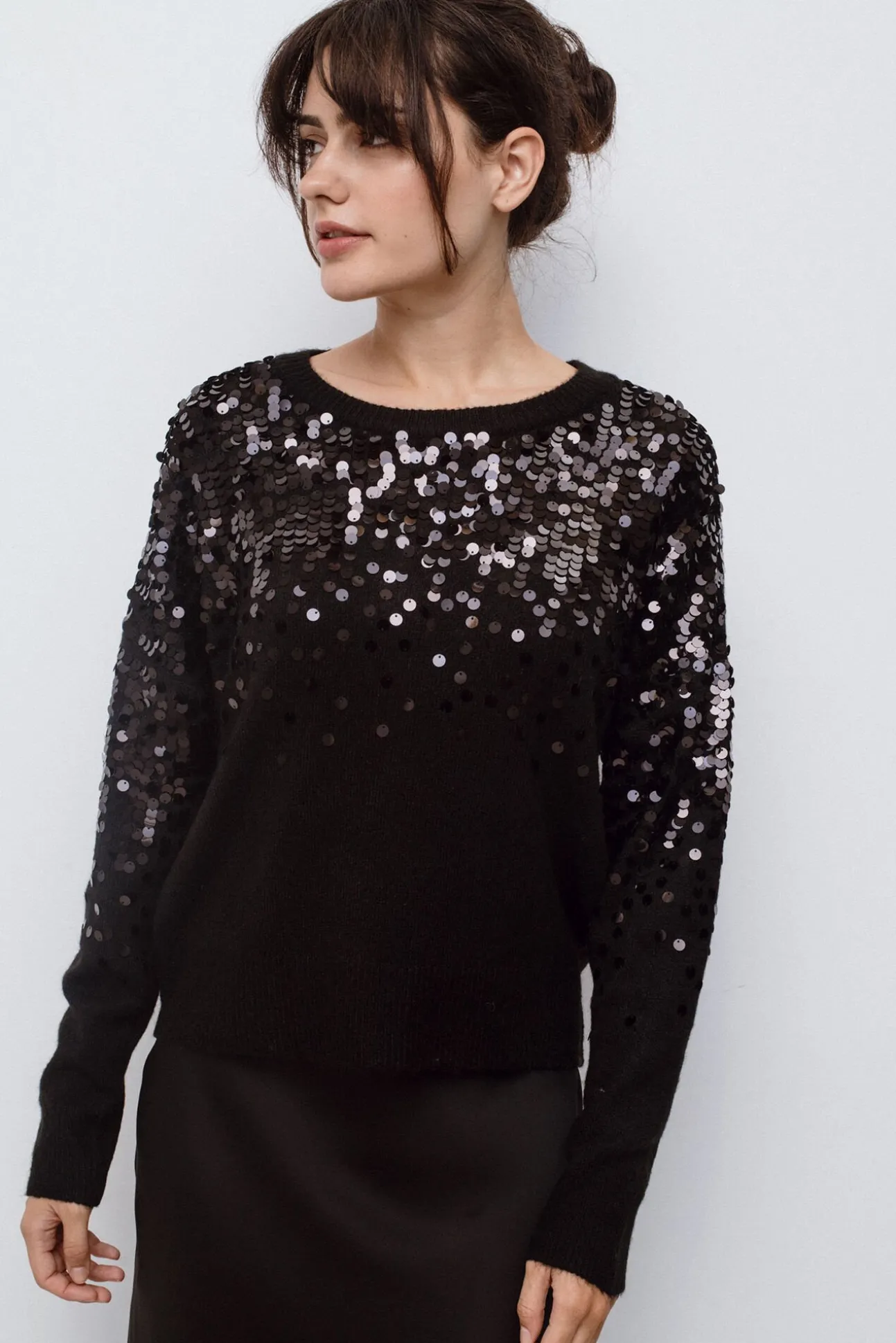 Camisola de malha com malha