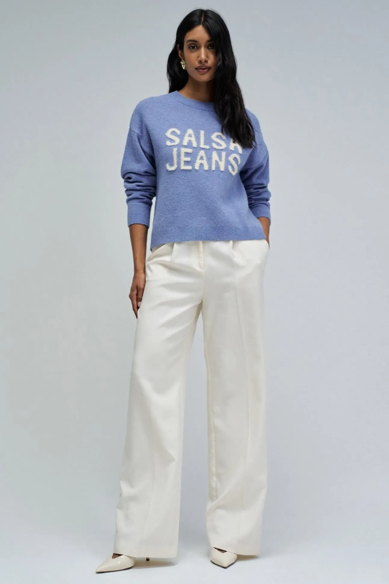 Camisola de malha com marca