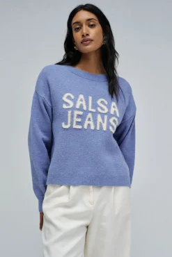 Camisola de malha com marca