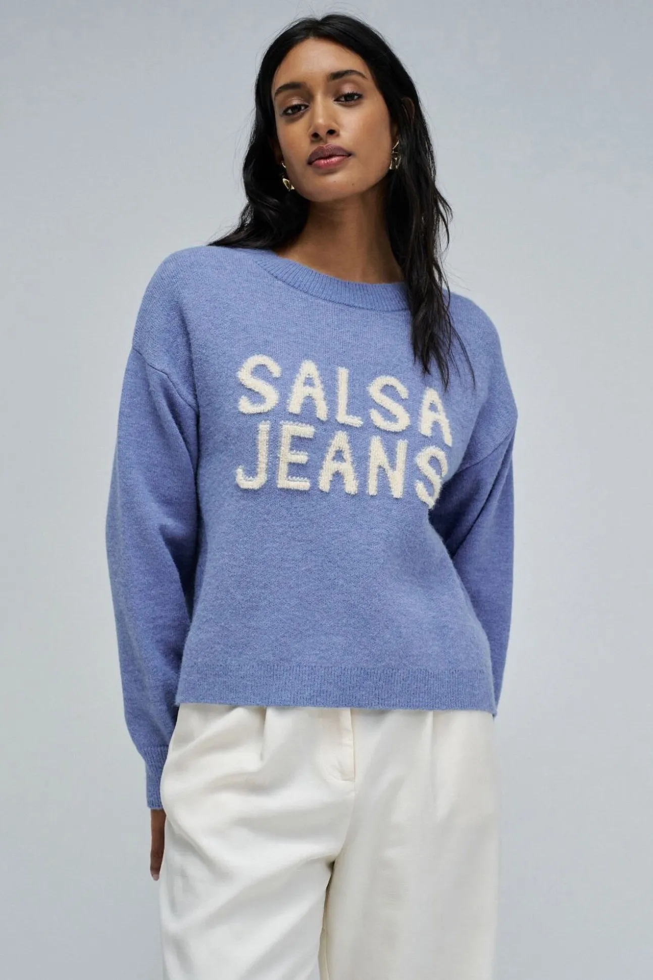 Camisola de malha com marca