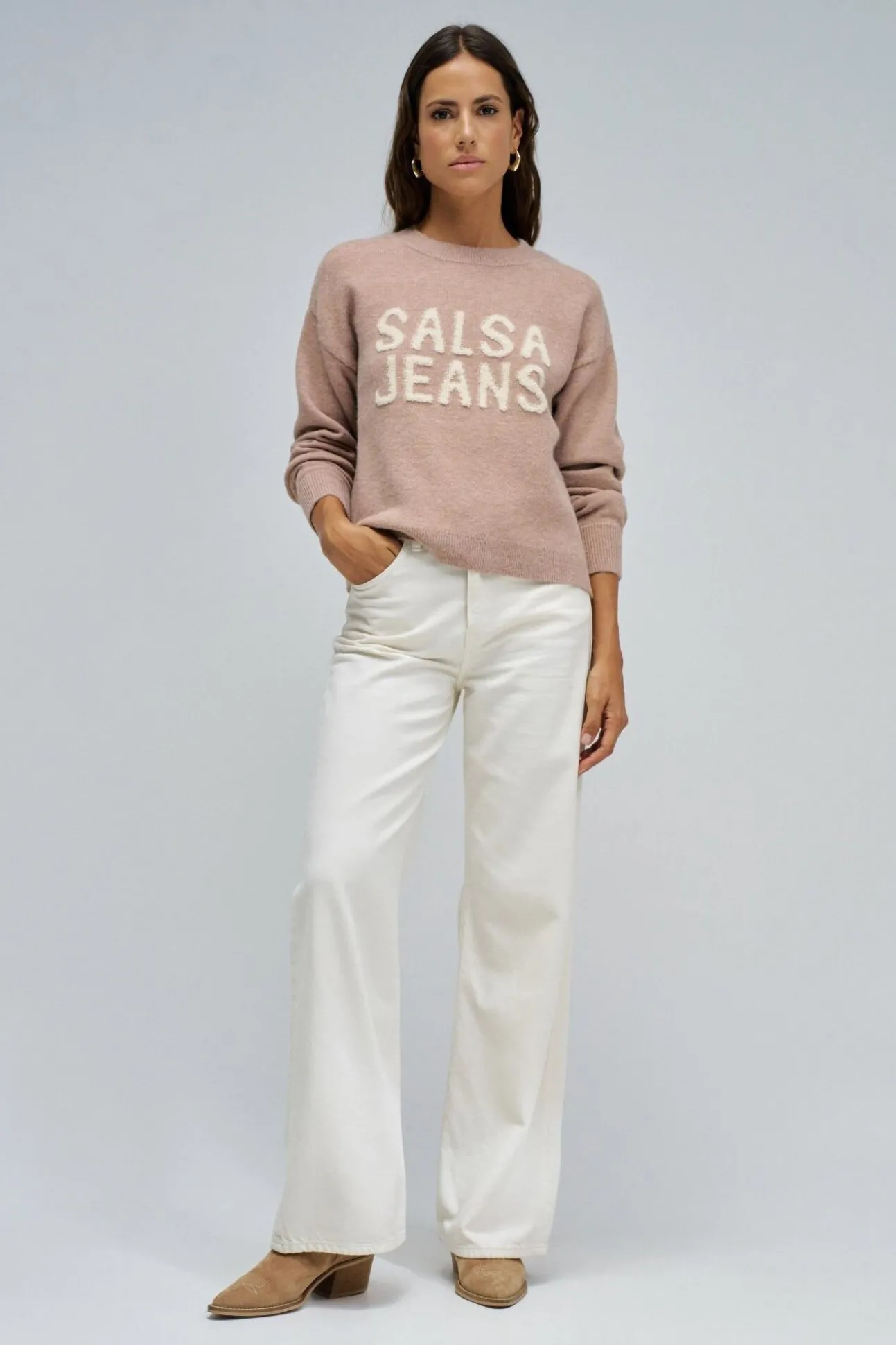 Camisola de malha com marca