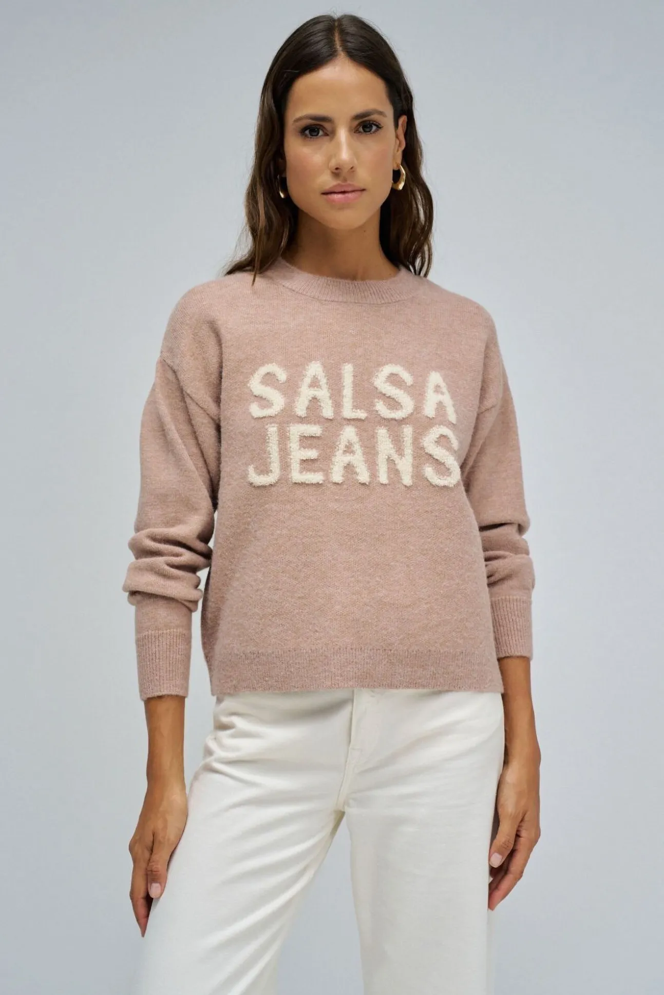 Camisola de malha com marca