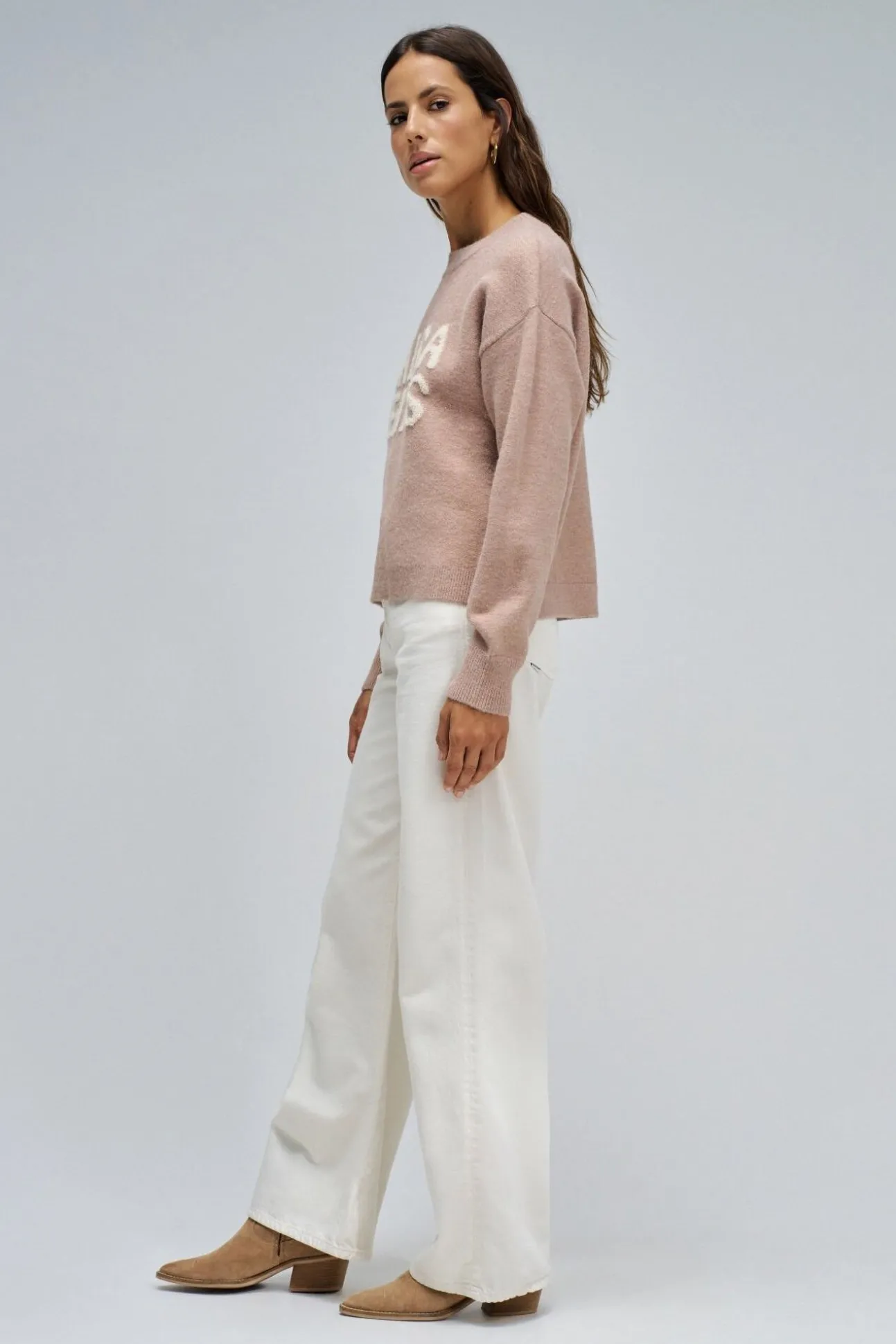 Camisola de malha com marca
