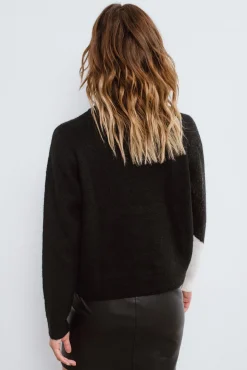 Camisola de malha cor block