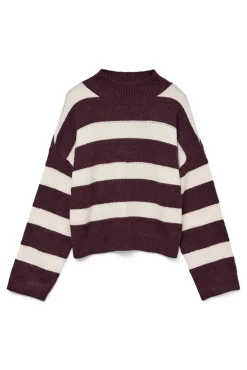 Camisola de malha de gola malha
