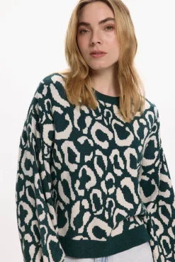 Camisola de malha de viscose estampado