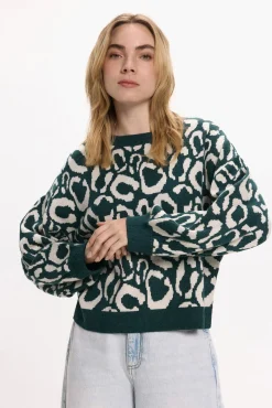 Camisola de malha de viscose estampado