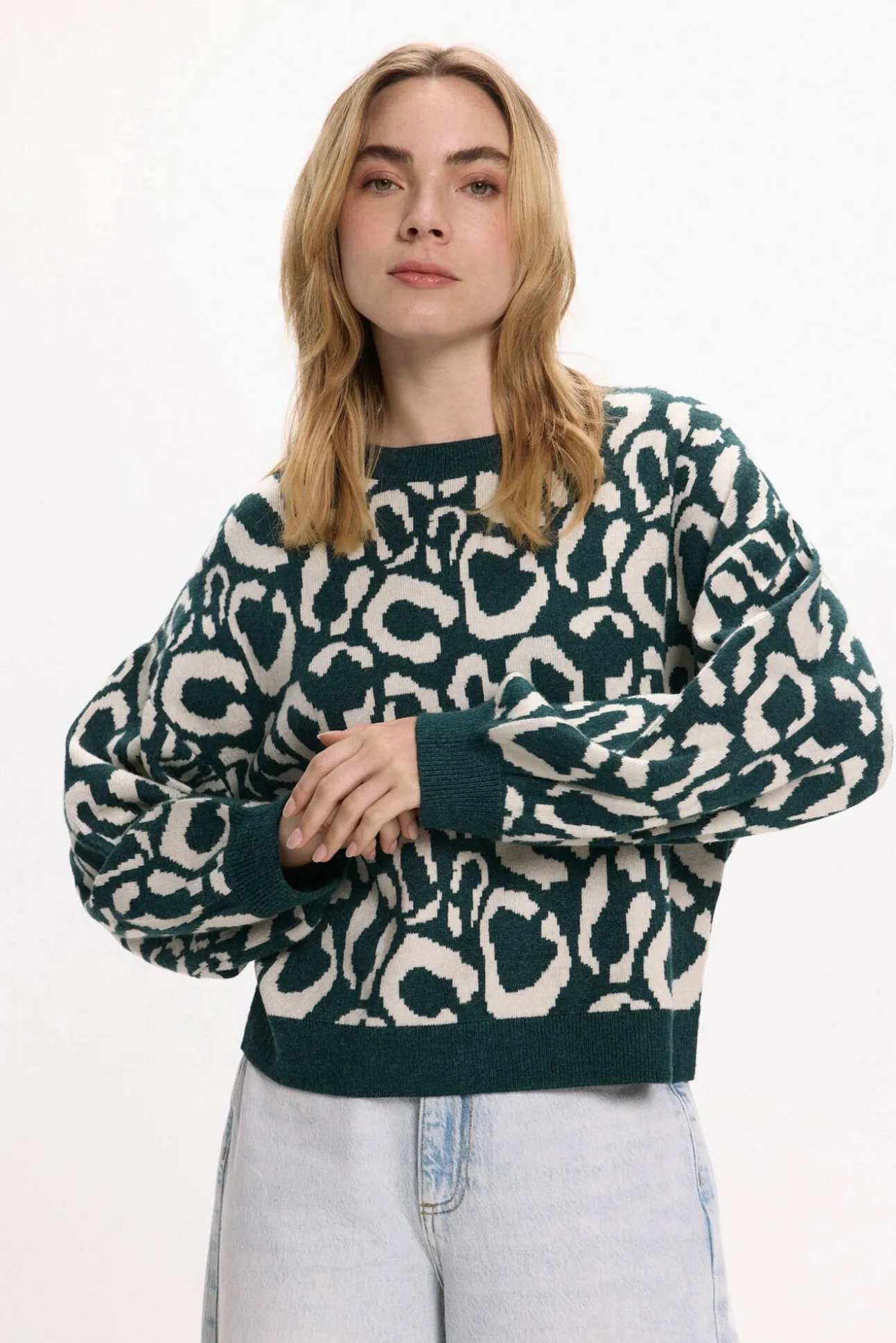 Camisola de malha de viscose estampado