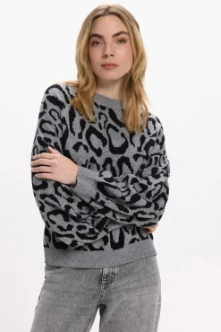 Camisola de malha de viscose estampado