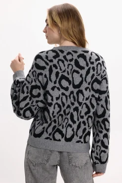 Camisola de malha de viscose estampado