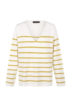 Camisola de malha decote bico