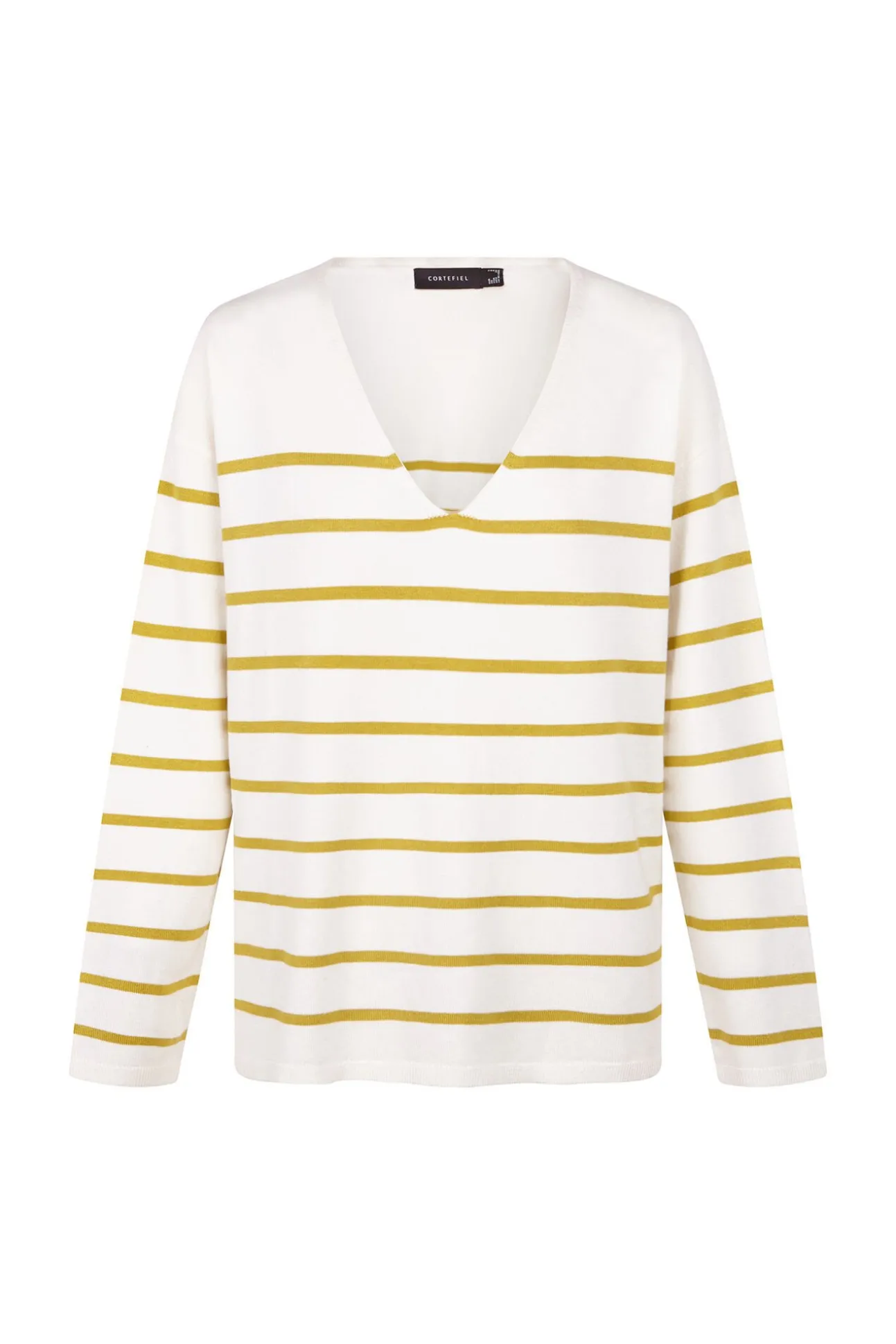 Camisola de malha decote bico