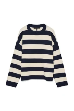 Camisola de malha fina com malha gola redonda