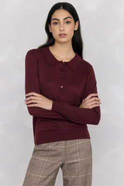 Camisola de malha gola polo