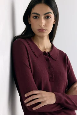Camisola de malha gola polo