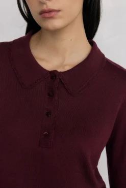 Camisola de malha gola polo