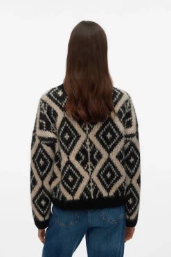 Camisola de malha grossa com estampado