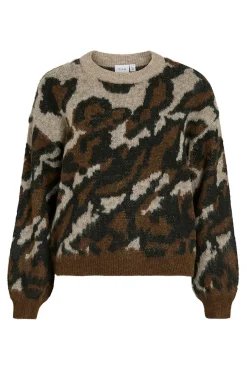 Camisola de malha jacquard com lã