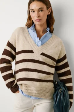 Camisola de malha listrada Cecil
