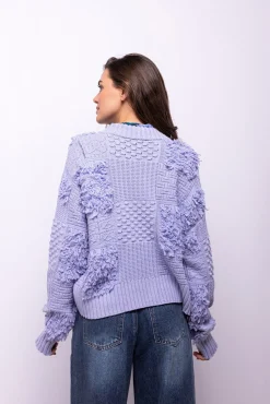 Camisola de malha patchwork