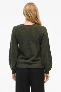 Camisola de malha vazada