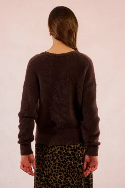 Camisola de manga comprida com renda em renda