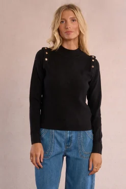 Camisola de manga comprida com detalhe de miçangas