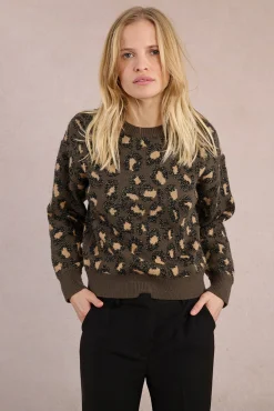 Camisola de manga comprida com estampado animal