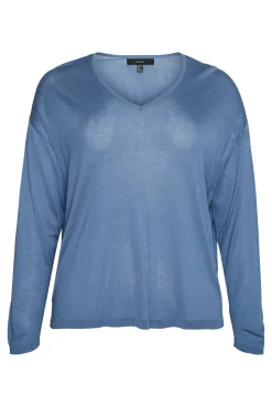 Camisola de manga comprida e gola em bico Curve